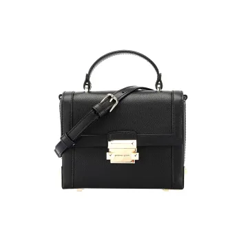MICHAEL KORS Jayne Leather Handbag Shoulder Bag Crossbody Bag Small Size Women's Black