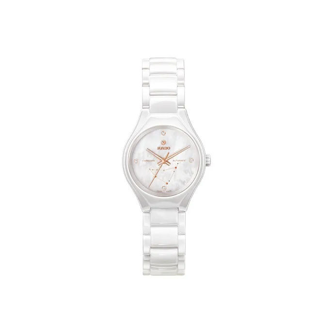 RADO Realme Collection Automatic Mechanical Movement Women's Watch 37.4mm White Dial Ceramic Watch Case Ceramic Strap-0
