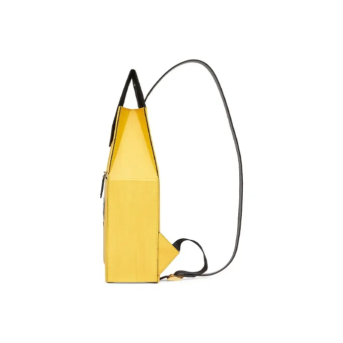 FENDI Calfskin Handbag Backpack Men's Yellow-1