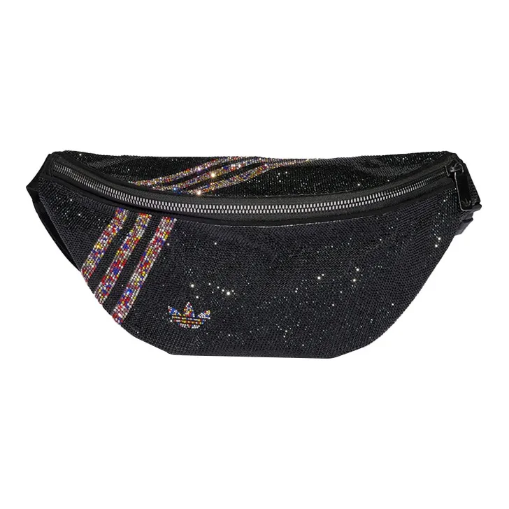 Adidas Originals Polyester One Shoulder Crossbody Fanny Pack Regular Women's Black-0