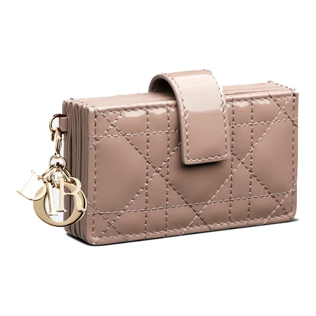DIOR Lady Dior Cow Leather Card Holder Card Holder Women's Warm Taupe-1