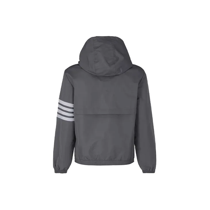 THOM BROWNE Ripstop Mesh 4 Bar Hooded Zip Up Jacket-1
