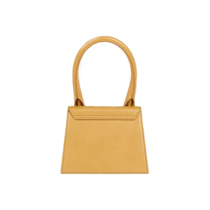 Jacquemus Leather Small Square Bag Handbags Small Size Women's Yellow-2