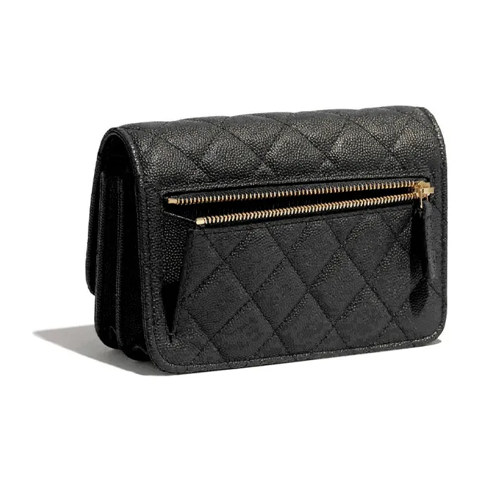 CHANEL WOC Caviar Cow Leather Shoulder Bag, Crossbody Bag Mini Women's Black-1