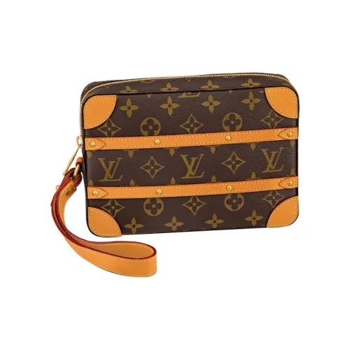 LOUIS VUITTON Soft Trunk Pouch Monogram Brown