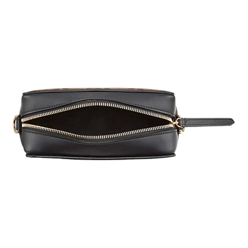 FENDI Cow Leather Crossbody Bag Shoulder Bag Women's Brown-3