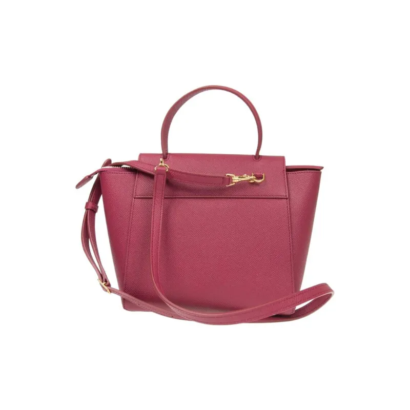 CELINE Grained Calfskin Catfish Bag Handbag Shoulder Bag Crossbody Bag Women's Candy Color/Raspberry Color-3