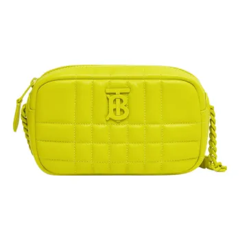 Burberry Lola Bag Quilting Lambskin Camera Bag Storage Bag Crossbody Bag Shoulder Bag Women's Bright Yellow