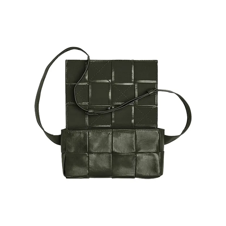 Bottega Veneta Cassette Belt Cow Leather Box Bag Camera Bag Fanny Pack, Crossbody Bag Mini Men's Field Green-4
