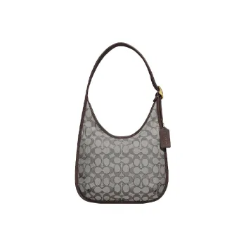 COACH Ergo Leather Shoulder Bag Women's Coffee Brown