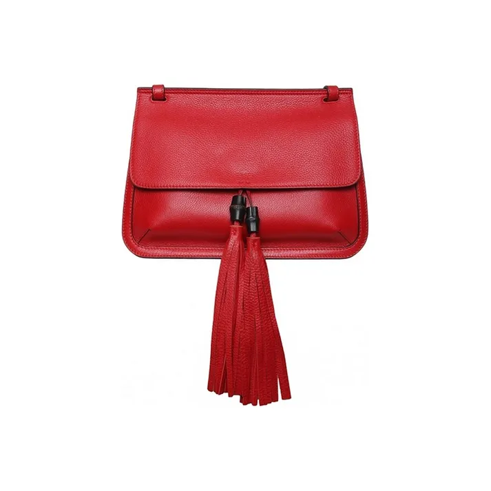 GUCCI Cow Leather Crossbody Bag Shoulder Bag Women's Red-0