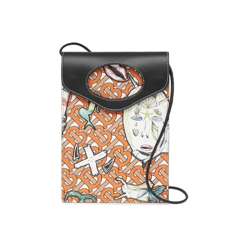 Burberry Marine Print Crossbody Bag 'Orange'