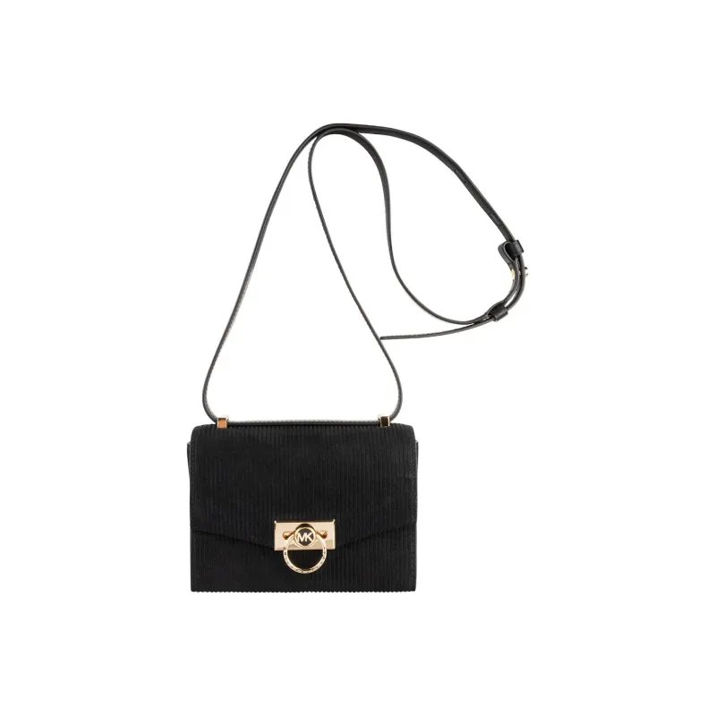 MICHAEL KORS Hendri Leather Shoulder Bag Women's Black-6
