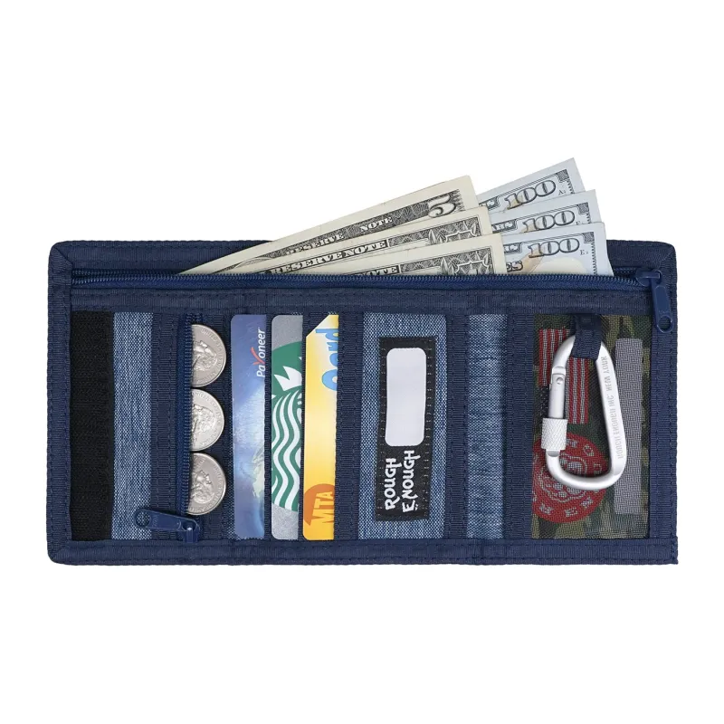 Rough Enough Denim Coin Purses Wallets Unisex Blue-2