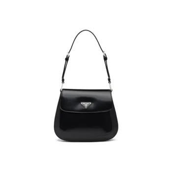 PRADA Leather Portable Crossbody Bag Shoulder Bag Women's Black