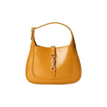 GUCCI Jackie 1961 Leather Crescent Shoulder Bag Shoulder Bag Crossbody Bag Women's Yellow