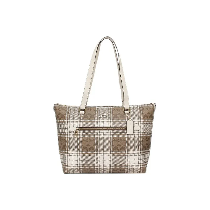 COACH Canvas With Leather Tote Bag, Shopping Bag, Shoulder Bag Large Size Women's-0