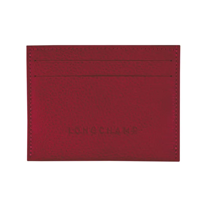 LONGCHAMP Le Foulonné Card Holders Burgundy-0