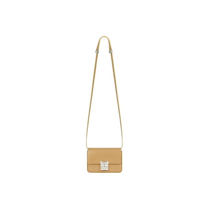 GIVENCHY Cow Leather Shoulder Bag Crossbody Bag Small Size Women's Beige-1