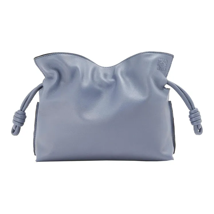 LOEWE Flamenco Nappa Cow Leather Clutches Shoulder Bag Crossbody Bag Medium Size Women's Atlantic Blue-0
