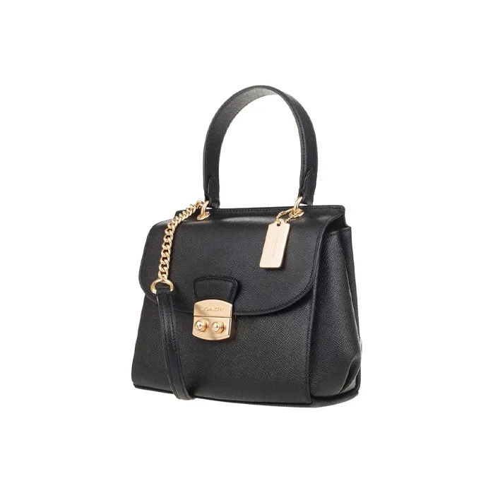 COACH Avary Leather Messenger Bag Handbag Shoulder Bag Crossbody Bag Small Size Women's Black-1