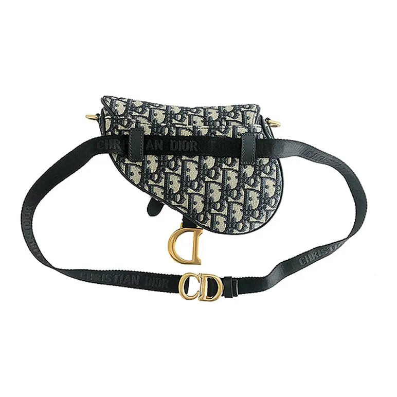 DIOR Saddle Canvas Saddle Bag, Crossbody Bag, Fanny Pack, Sling Bag Unisex Blue-1