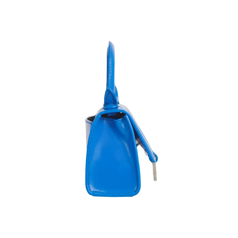 Balenciaga Hourglass Calfskin Hourglass Bag Portable Crossbody Bag Shoulder Bag Small Size Women's Royal Blue-3
