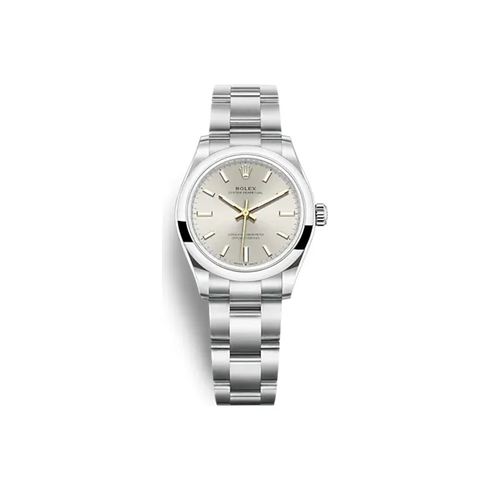 ROLEX Oyster Perpetual Automatic Mechanical Movement Women's Watch 31mm Silver Dial Oystersteel Case Oystersteel Strap-0