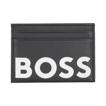 HUGO BOSS Soft Leather Card Holder Card Holder Men's Black