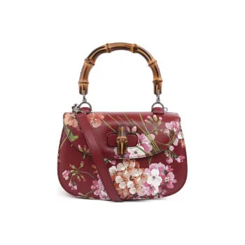 GUCCI Leather Shoulder Bag, Crossbody Bag, Handbag Trumpets Women's Burgundy