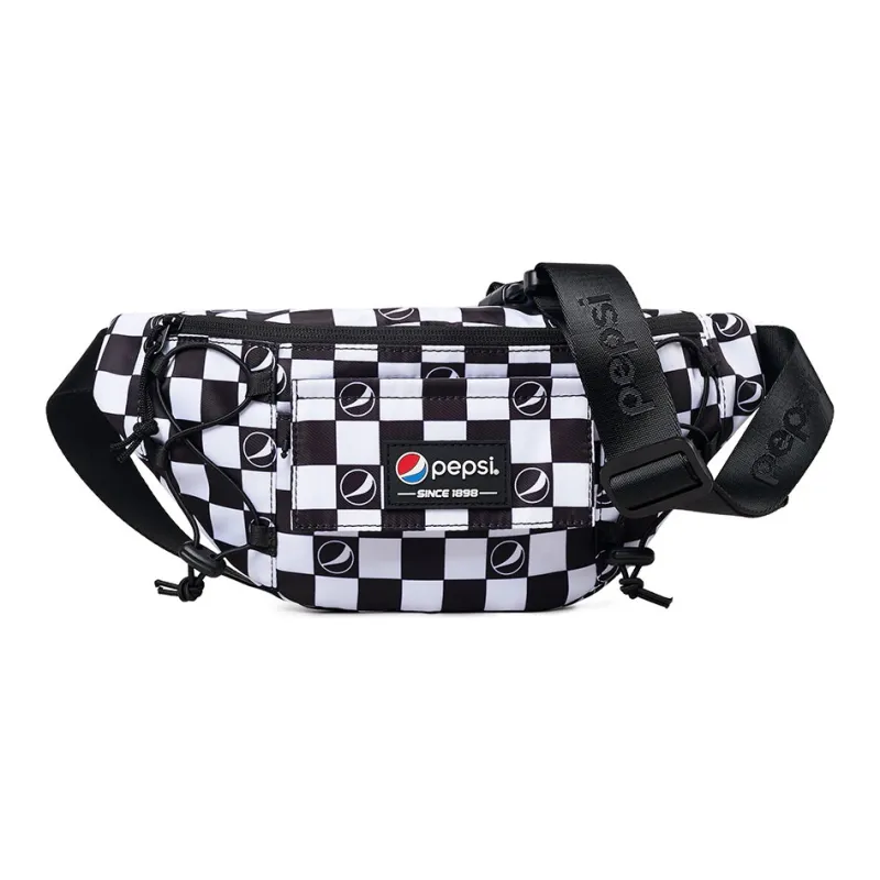 Pepsi Nylon Fabric Sling Bag Fanny Pack Regular Unisex Black White-10