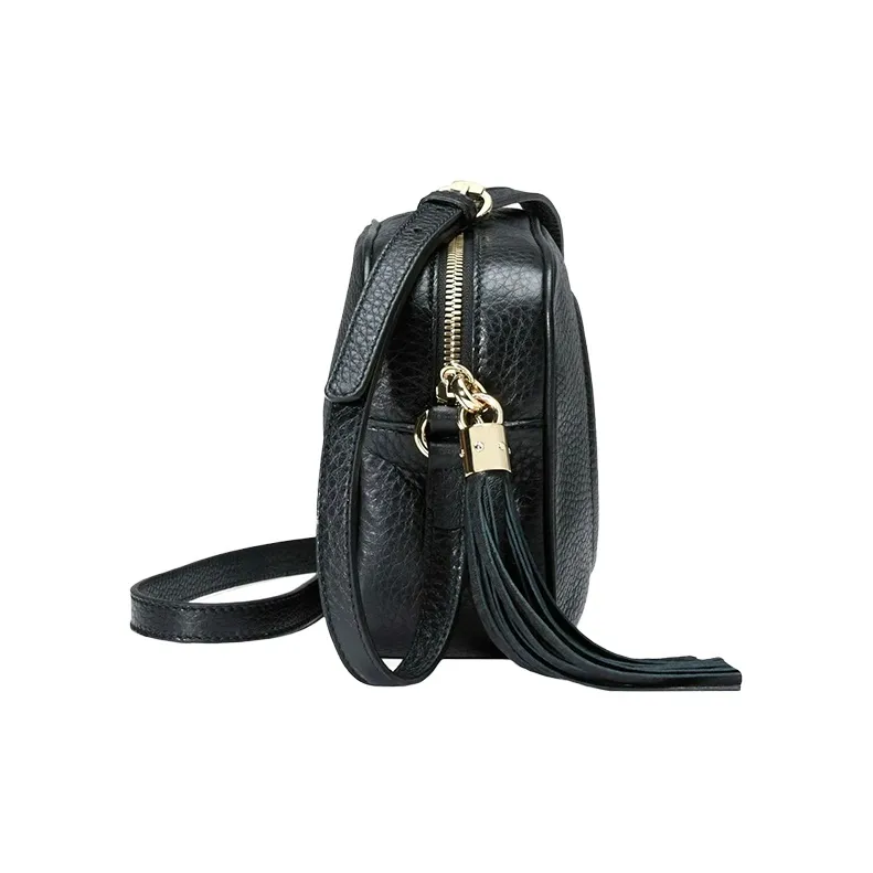 GUCCI Soho Cow Leather Camera Bag, Shoulder Bag, Crossbody Bag Small Size Women's Black-3