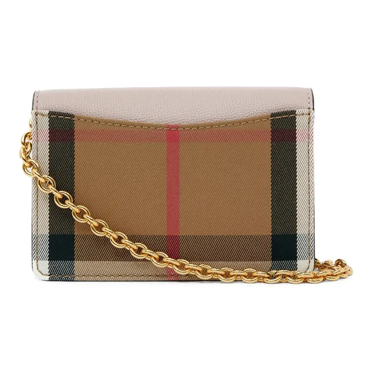 Burberry Vintage Calfskin Crossbody Bag, Shoulder Bag Women's Dusty Pink-2