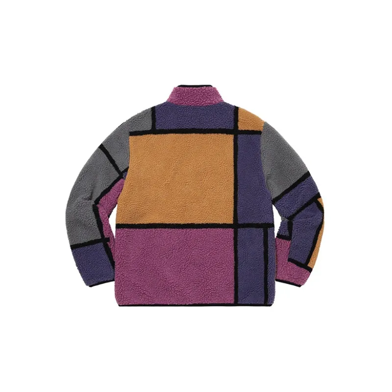 Supreme Reversible Colorblocked Fleece Jacket-4