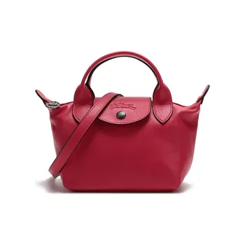 LONGCHAMP Sheepskin Dumpling Bag Handbags Shoulder Bags Mini Women's Deep Red