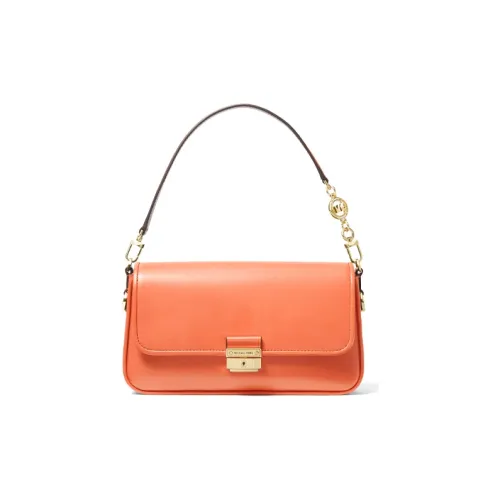 MICHAEL KORS MICHAEL KORS Luggage Collection Cow Leather Baguette Bag Shoulder Bag Small Size Women's Orange Red