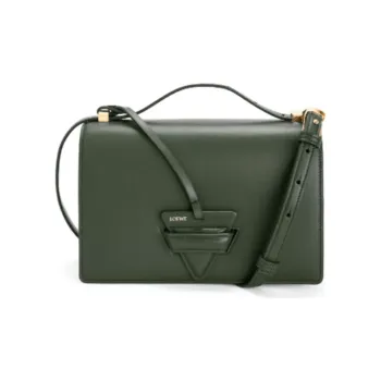 LOEWE Barcelona Silk Calfskin Handbag Shoulder Bag Crossbody Bag Women's Vintage Khaki