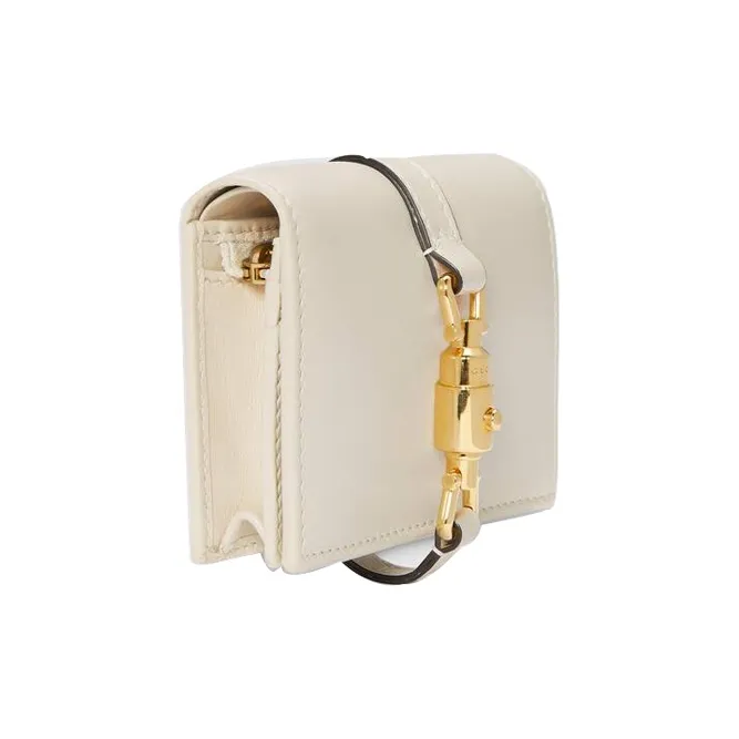 GUCCI Jackie 1961 Leather Clutch Wallets Card Holders Small Size Women's White-1