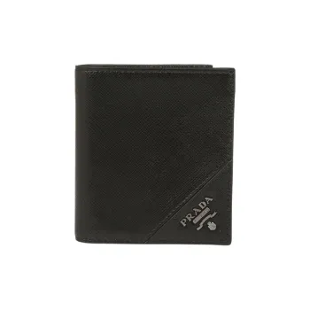 PRADA Leather Wallet Men's Black