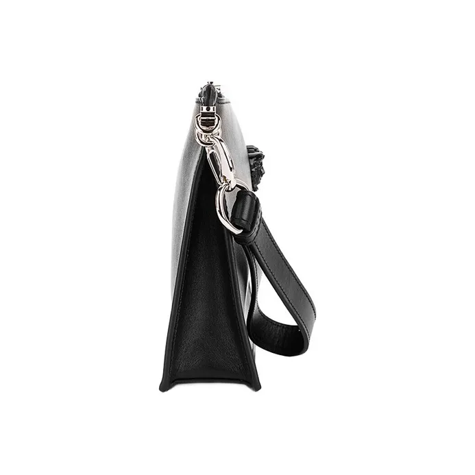 VERSACE Cow Leather Handbags Clutches Regular Men's Black-2