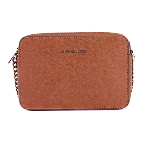 MICHAEL KORS Cow Leather Small Square Bag Shoulder Bag, Crossbody Bag Women's Acorn Brown