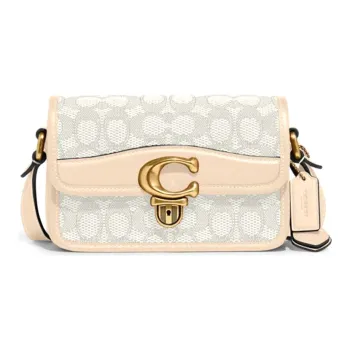 COACH Studio Cow Leather Crossbody Bag Shoulder Bag Small Size Women's Ivory