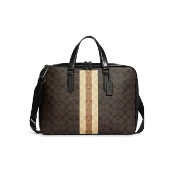 COACH Calfskin PVC Crossbody Bags Handbags Regular Men's Brown With Monogram