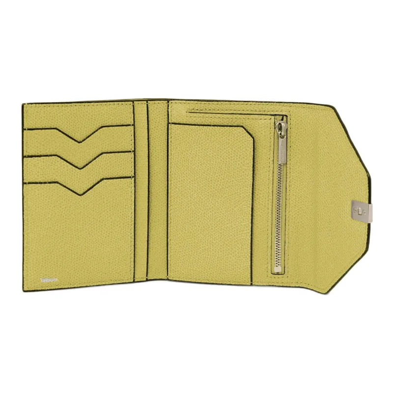 Valextra Iside Millepunte Calfskin Multi Usage Wallet Unisex Yellow-3
