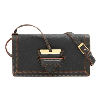 LOEWE Grain Calfskin Shoulder Bag Women's Black
