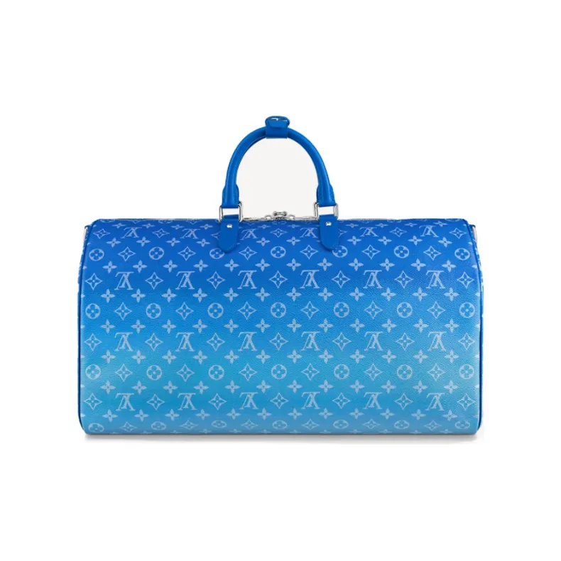 LOUIS VUITTON Keepall Bandouliere Clouds Monogram 50 Blue-2