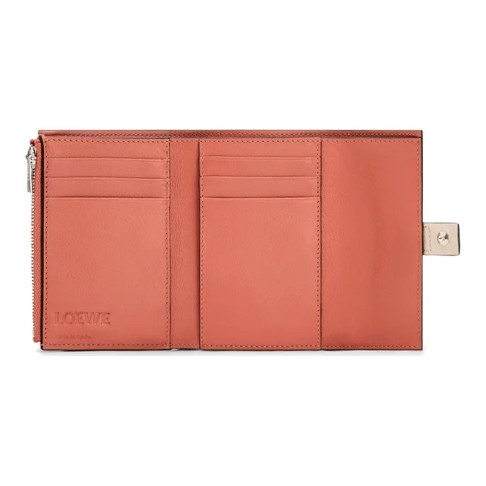 LOEWE Grained Calfskin Wallet Women's Oat-3