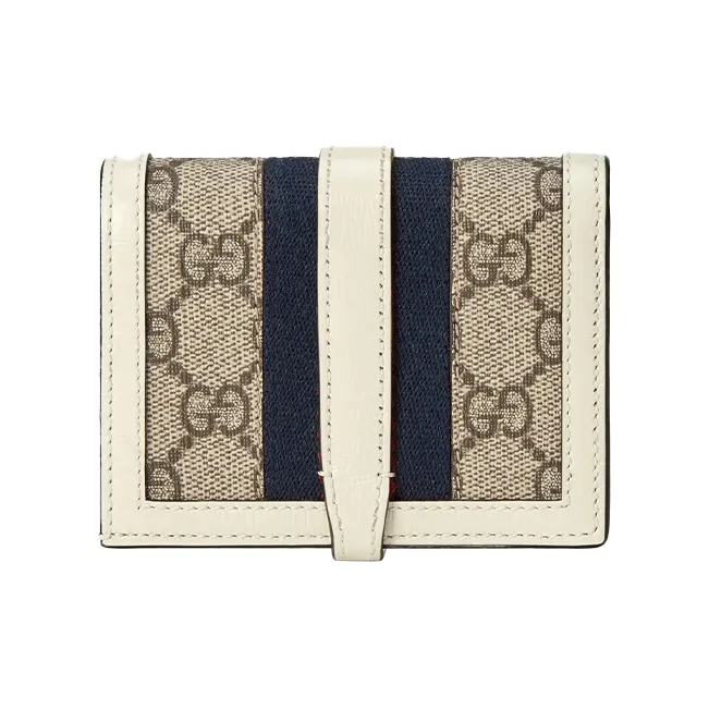GUCCI Canvas Wallet Women's Beige-2