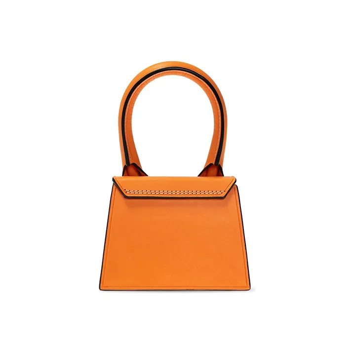 Jacquemus Leather Shoulder Bag Crossbody Bag Handbag Women's Orange-2