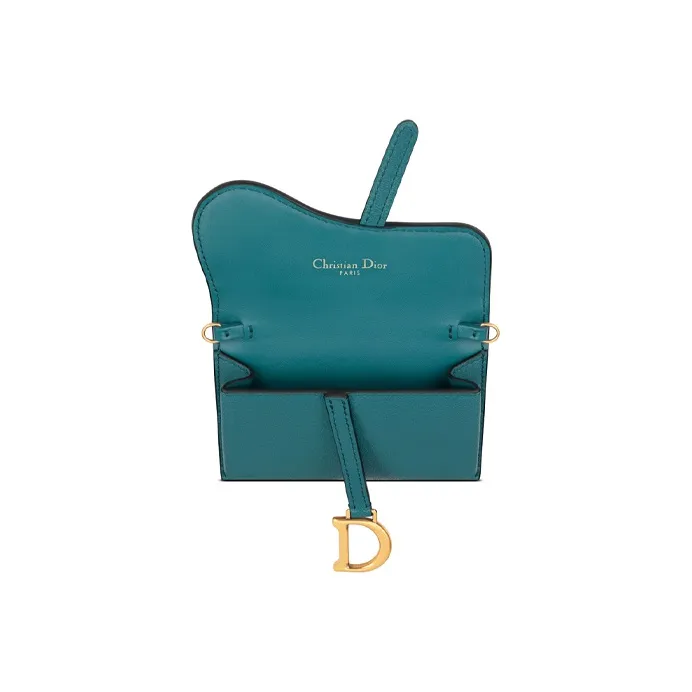 DIOR Sheepskin Handheld Crossbody Bag, Shoulder Bag Women's Deep Sea Blue-4
